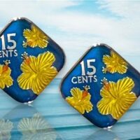 15 cent cufflink -yellow 15 cent cufflink -yellow